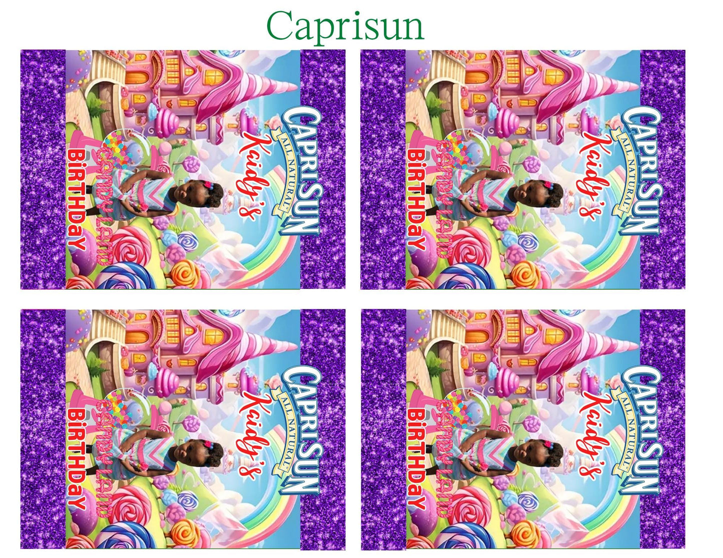 Candyland Party Favors with Mockup (Digital Download Editable in Canva)