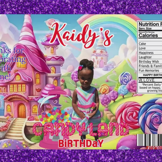 Candyland Party Favors with Mockup (Digital Download Editable in Canva)